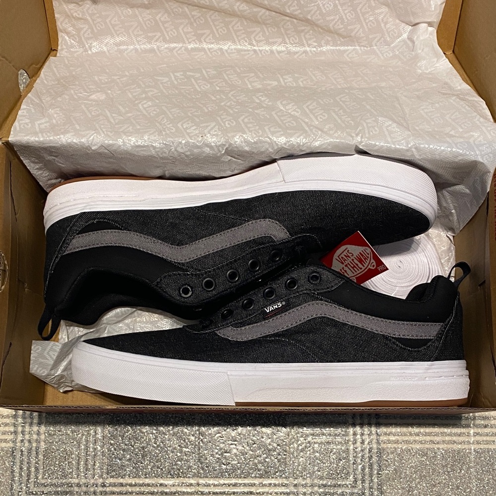 New Vans Kyle Walker Black and pewter denim shoes